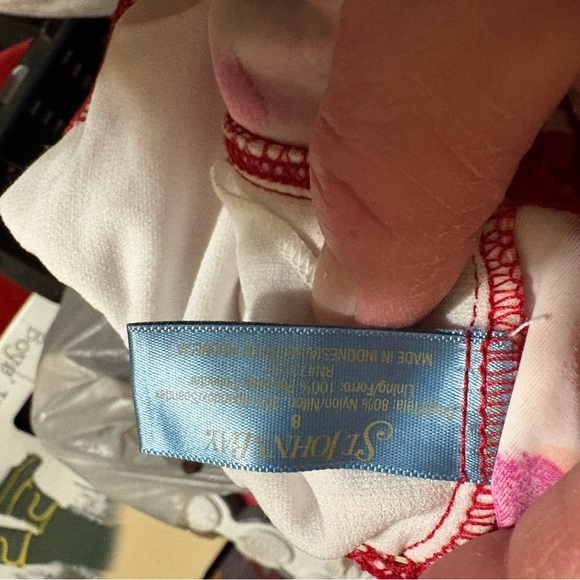 St. John's Bay Women's Swimwear - Red and White - Picture 4 of 5